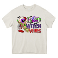 Cream Bad witch vibes Heavy Core Tee - NancyCooperArtShop