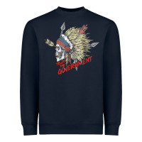 Navy trust the government skull native american chief native t shirt Heavyweight Sweatshirt - StudioElite