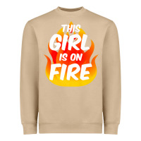 Mushroom This Girl Is On Fire Fierce Lady Woman Power Go Girls Fiery Heavyweight Sweatshirt - StudioElite