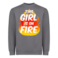 Storm This Girl Is On Fire Fierce Lady Woman Power Go Girls Fiery Heavyweight Sweatshirt - StudioElite