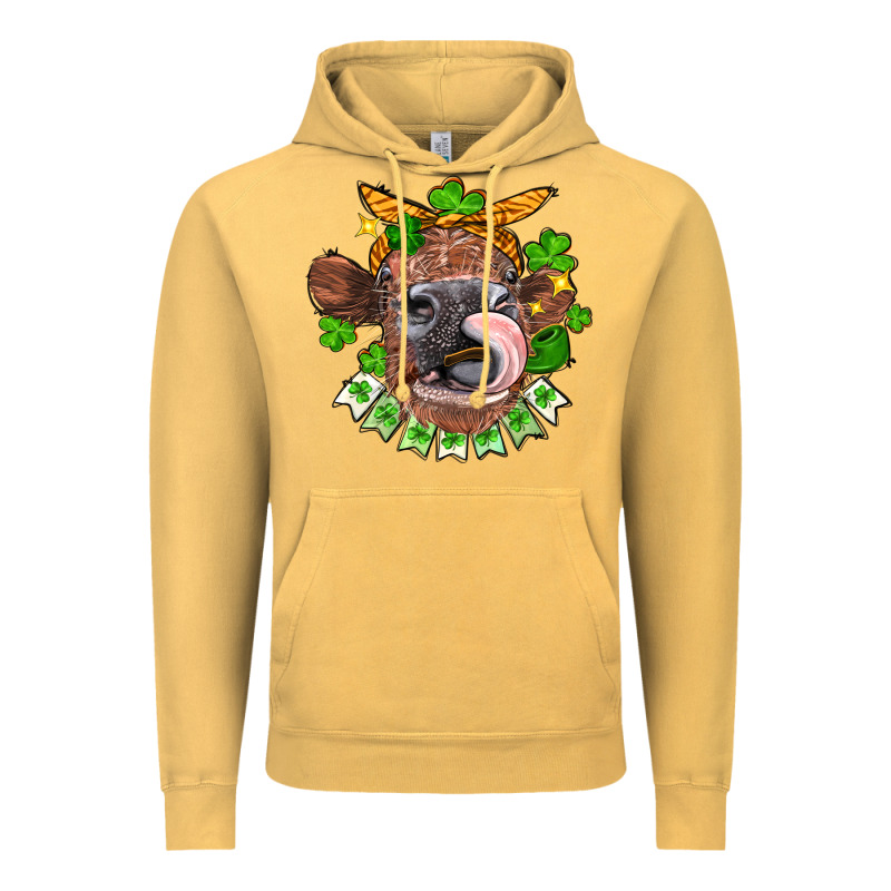 St. Patrick's Day Cow Vintage Hoodie by FaDigitalArtStudio | Teevron