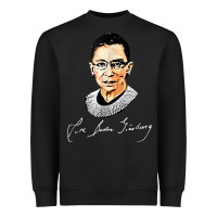 Black rbg ruth bader ginsburg feminist t shirt   signature art Heavyweight Sweatshirt - StudioElite