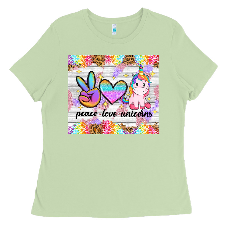 Peace Loeve Unicorns Ladies Tee by CowGirlArtShop | Teevron