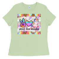 Matcha peace loeve unicorns Ladies Tee - CowGirlArtShop