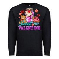 Black sweet valentine Premium Sweatshirt - AdoDesignShop