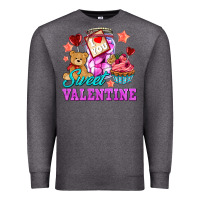 Charcoal Heather sweet valentine Premium Sweatshirt - AdoDesignShop