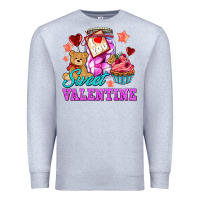Heather Grey sweet valentine Premium Sweatshirt - AdoDesignShop