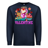 Navy sweet valentine Premium Sweatshirt - AdoDesignShop