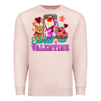 Pale Pink sweet valentine Premium Sweatshirt - AdoDesignShop