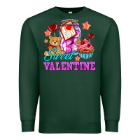Sports Green sweet valentine Premium Sweatshirt - AdoDesignShop