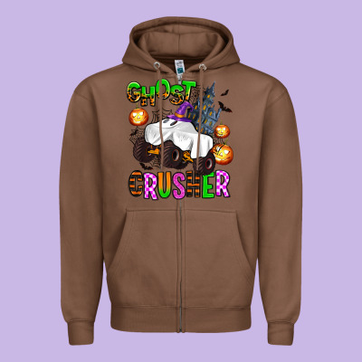 Ghost Crusher Zipper Hoodie Designed By Adodesignshop
