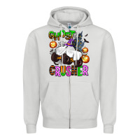 Dove Grey ghost crusher Zipper Hoodie - AdoDesignShop