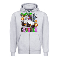 Heather Grey ghost crusher Zipper Hoodie - AdoDesignShop