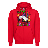 Red ghost crusher Zipper Hoodie - AdoDesignShop