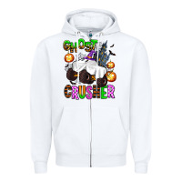 White ghost crusher Zipper Hoodie - AdoDesignShop