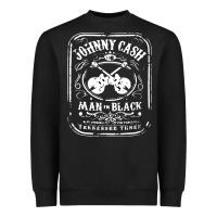 Black johnny cash man in black Heavyweight Sweatshirt - StudioElite