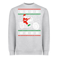 Heather Grey santa ridin motocycle Heavyweight Sweatshirt - StudioElite