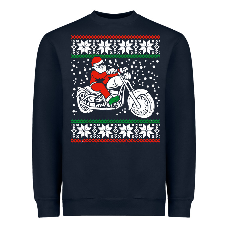 Santa Ridin Motocycle Heavyweight Sweatshirt by StudioElite | Teevron
