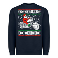 Santa Ridin Motocycle Heavyweight Sweatshirt | Teevron