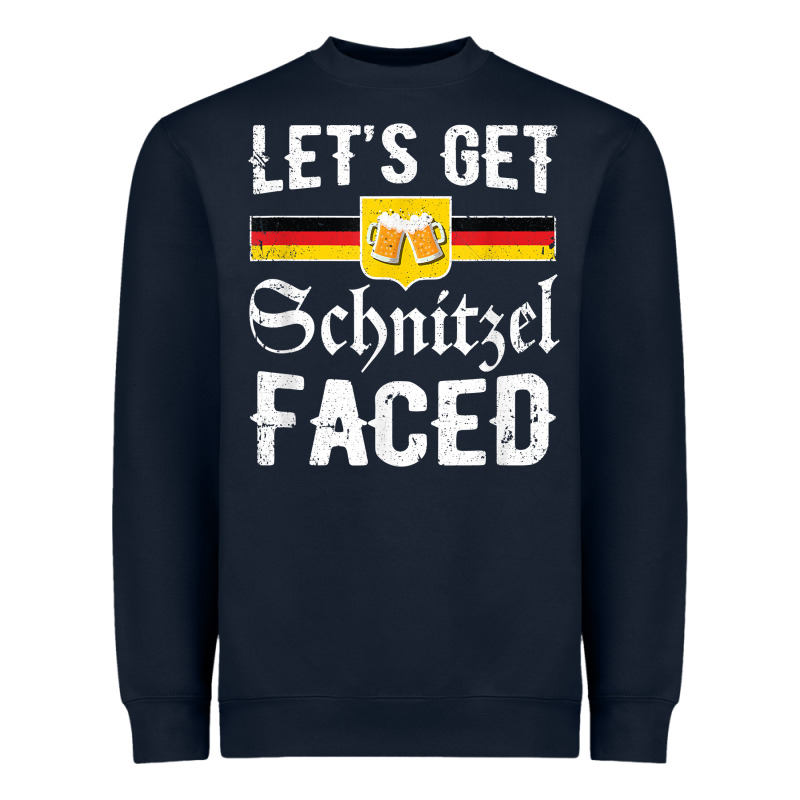 Lets Get Schnitzel Faced Men Women Vintage Oktoberfest T Shirt Heavyweight Sweatshirt by StudioElite | Teevron