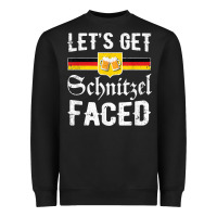 Black lets get schnitzel faced men women vintage oktoberfest t shirt Heavyweight Sweatshirt - StudioElite
