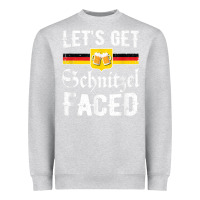 Heather Grey lets get schnitzel faced men women vintage oktoberfest t shirt Heavyweight Sweatshirt - StudioElite