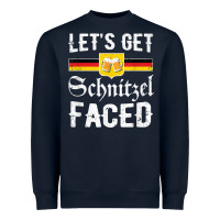 Navy lets get schnitzel faced men women vintage oktoberfest t shirt Heavyweight Sweatshirt - StudioElite