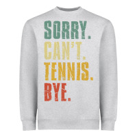 Heather Grey sorry can't tennis bye funny vintage retro tennis player t shirt Heavyweight Sweatshirt - StudioElite