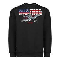 Military Airplane A-10 Warthog American Flag Heavyweight Sweatshirt | Teevron