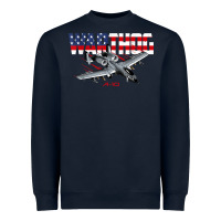 Navy Military Airplane A-10 Warthog American Flag Heavyweight Sweatshirt - StudioElite