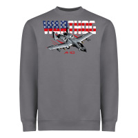 Storm Military Airplane A-10 Warthog American Flag Heavyweight Sweatshirt - StudioElite