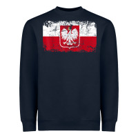 Navy poland polska flag vintage  men women kids  poland t shirt Heavyweight Sweatshirt - StudioElite