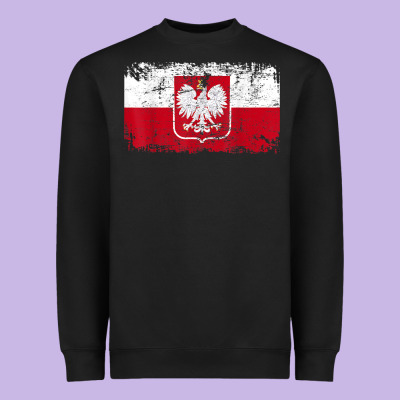 Poland Polska Flag Vintage  Men Women Kids  Poland T Shirt Heavyweight Sweatshirt Designed By Studioelite