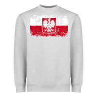 Heather Grey poland polska flag vintage  men women kids  poland t shirt Heavyweight Sweatshirt - StudioElite