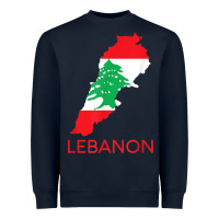 Navy Lebanon Flag Cedar Tree Beirut Lebanese Arabic Arab Islam Heavyweight Sweatshirt - StudioElite