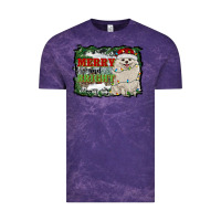 Cloud Purple merry and bright pomeranian Vintage Tee - RanaPortraitStore