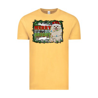 Vintage Mustard merry and bright pomeranian Vintage Tee - RanaPortraitStore