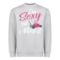 Heather Grey i'm sexy and i mow it funny mow pun tank top Heavyweight Sweatshirt - StudioElite