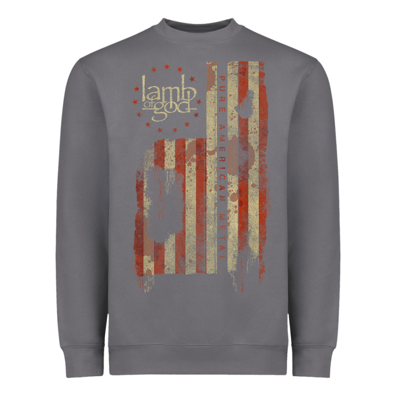 Lamb Of God, Pure American Metal Flag Heavyweight Sweatshirt by StudioElite | Teevron