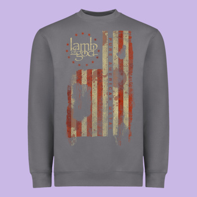 Lamb Of God, Pure American Metal Flag Heavyweight Sweatshirt Designed By Studioelite