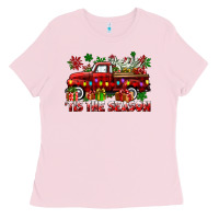 Tis The Season Christmas Truck Ladies Tee | Teevron