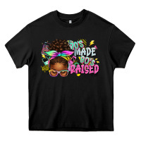 Black 70's made 80's raised afro messy bun Heavy Core Tee - texasbilliewilder