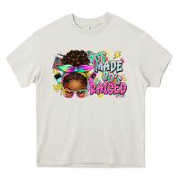 Cream 70's made 80's raised afro messy bun Heavy Core Tee - texasbilliewilder