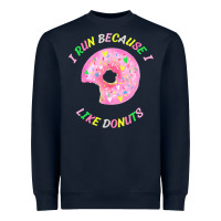 Navy i run because i like donuts Heavyweight Sweatshirt - StudioElite