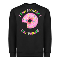 Black i run because i like donuts Heavyweight Sweatshirt - StudioElite