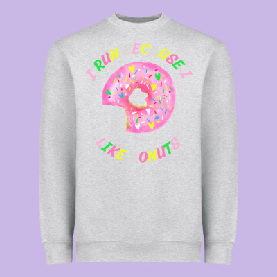 I Run Because I Like Donuts Heavyweight Sweatshirt Designed By Studioelite