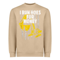 Mushroom heavy equipment operator i run hoes for money usa flag t shirt Heavyweight Sweatshirt - StudioElite