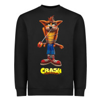 Black Crash Bandicoot  Yo Yo Heavyweight Sweatshirt - StudioElite