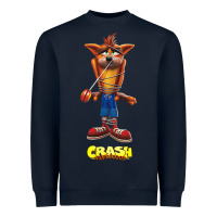 Navy Crash Bandicoot  Yo Yo Heavyweight Sweatshirt - StudioElite