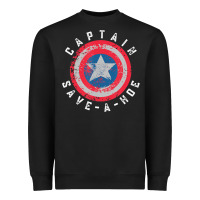 Black Captain Save-A-Hoe Vintage Funny Retro Heavyweight Sweatshirt - StudioElite